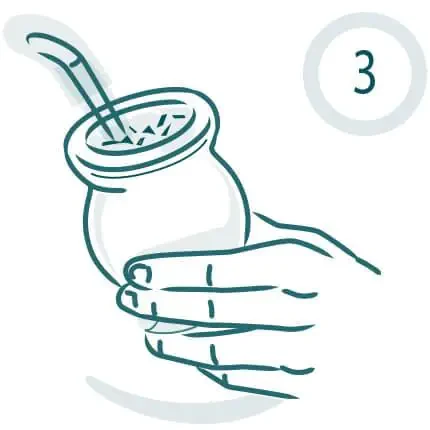 Pour water into the lower side of the gourd